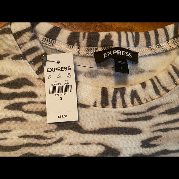 Express Zebra Print Sweatshirt, S

Oversized, Very Soft - Picture 9 of 9